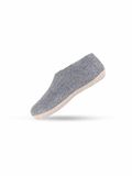 SHUS walk with nature SHUS Uldhjemmesko (100% ren uld) - m/sål i skind - Dansk Design - Grey Denim