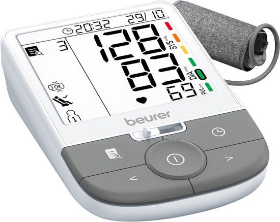 Beurer BM 53 Bloeddrukmeter Bovenarm Premium - Met AFIB Detectie - Aanbevolen door Hartstichting, ESH en ETM - XL Display - Manchet (22-42 cm)