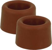 AMIG Butée de porte/Tampon de porte - 4x - D30mm - vis incluses - caoutchouc - marron
