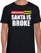 Bellatio Decorations Foute humor Kerst t-shirt - breaking news broke - heren - zwart XXL