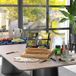 Chevalet de table, petit chevalet, 1 tiroir, 3 compartiments, bois massif, couleur naturelle