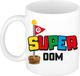 Bellatio Decorations Cadeau koffie/thee mok voor oom - wit - super Oom - 300 ml