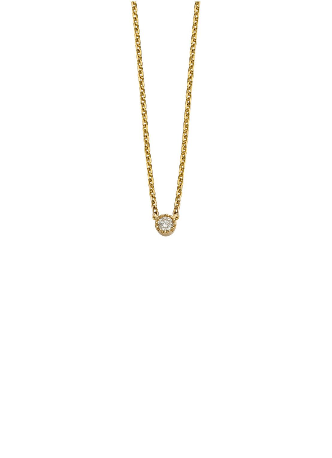 Diamond Point Geelgouden collier 0.05 ct diamant Joy