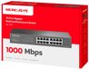 MercurySys MS116GS - Netwerkswitch - 16 Poorten - Gigabit Snelheid - Rackmontage