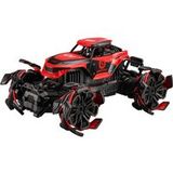 Fuegobird Monster Truck Explosive Wheels Stunt Car Vehicle - 2 Batterijen - rood