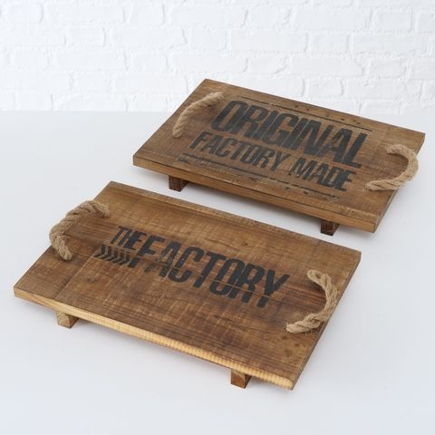 Tray Oud Hout 30cm Bruin
