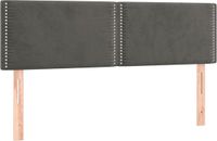 vidaXL Hoofdbord - 144x5x78/88 cm - Donkergrijs