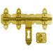 Domax Heavy duty door bolt steel, lockable, yellow zinc plated, 200 mm