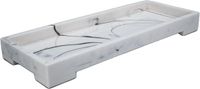 Intirilife Opbergbak Toilettafel Dienblad in Marmer Wit van kunsthars - 29.5 x 11.2 x 3 cm