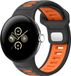 Strap-it Bracelet de sport Silicone Noir/Orange pour Google Pixel Watch 45 mm