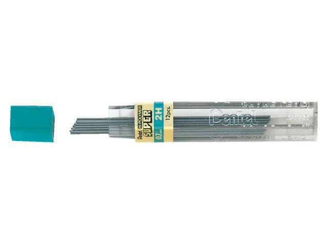 Pentel Potloodstift 0.7mm zwart per koker 2H