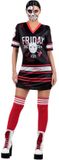 Smiffys Friday The 13th Kostuum jurk - S - Rood/Groen