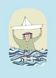 Paper Komar Paper Ship - Grootte: 50 x 70 cm - Muurschildering, Posters, Kunstdruk (zonder lijst), PURE Boutique