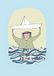 Paper Komar Paper Ship - Grootte: 50 x 70 cm - Muurschildering, Posters, Kunstdruk (zonder lijst), PURE Boutique