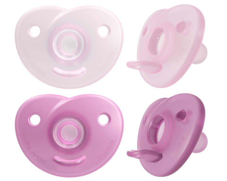 Philips Avent Soothie Fopspeen - 0-6 Maanden - 2 Stuks - Paars - Meisjes - SCF099/22