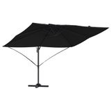 vidaXL Parasol 351 x 250 x 260 cm Polyester en Aluminium Zwart