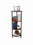 Merkloos / Sans marque Relaxdays Hoekrek - 125 x 44,5 x 31,5 cm - bruin-zwart