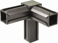 Alberts 859817 XD-buisverbinding | 90° en een haakse afvoer | kunststof, zwart | 20 x 20 x 1,5 mm | set van 10