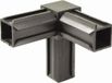 Alberts 859817 XD-buisverbinding | 90° en een haakse afvoer | kunststof, zwart | 20 x 20 x 1,5 mm | set van 10