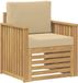 vidaXL - Tuinbank - Wit en Beige - Polyester - 1 Zitplek - Inclusief Kussen