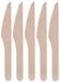 Merkloos / Sans marque Koopman International Wegwerp bestek van hout - messen - 40x stuks - Verjaardag of BBQ bestek - 16 cm