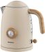Klausberg Bouilloire Rétro avec Thermomètre - Beige - 1.7L - Inox - 2200W