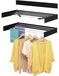 Porte-linge mural pliable - Aluminium - 100 cm - Noir