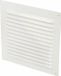 AMIG Ventilatierooster/muurrooster met gaas - 150 x 150mm - aluminium - wit