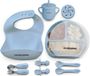 Vulpes Goods® Babycare - 12-delige Siliconen Babyservies Set - Blauw