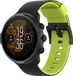 Strap-it Siliconen Smartwatch bandje - Geschikt voor Suunto 7 - Lichtgroen/Zwart