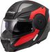 LS2 FF902 Scope II Duria Zwart Rood Systeemhelm - Maat XS
