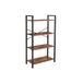 Vasagle LLS60BX Wandplank met 4 schappen, Zwart/Bruin