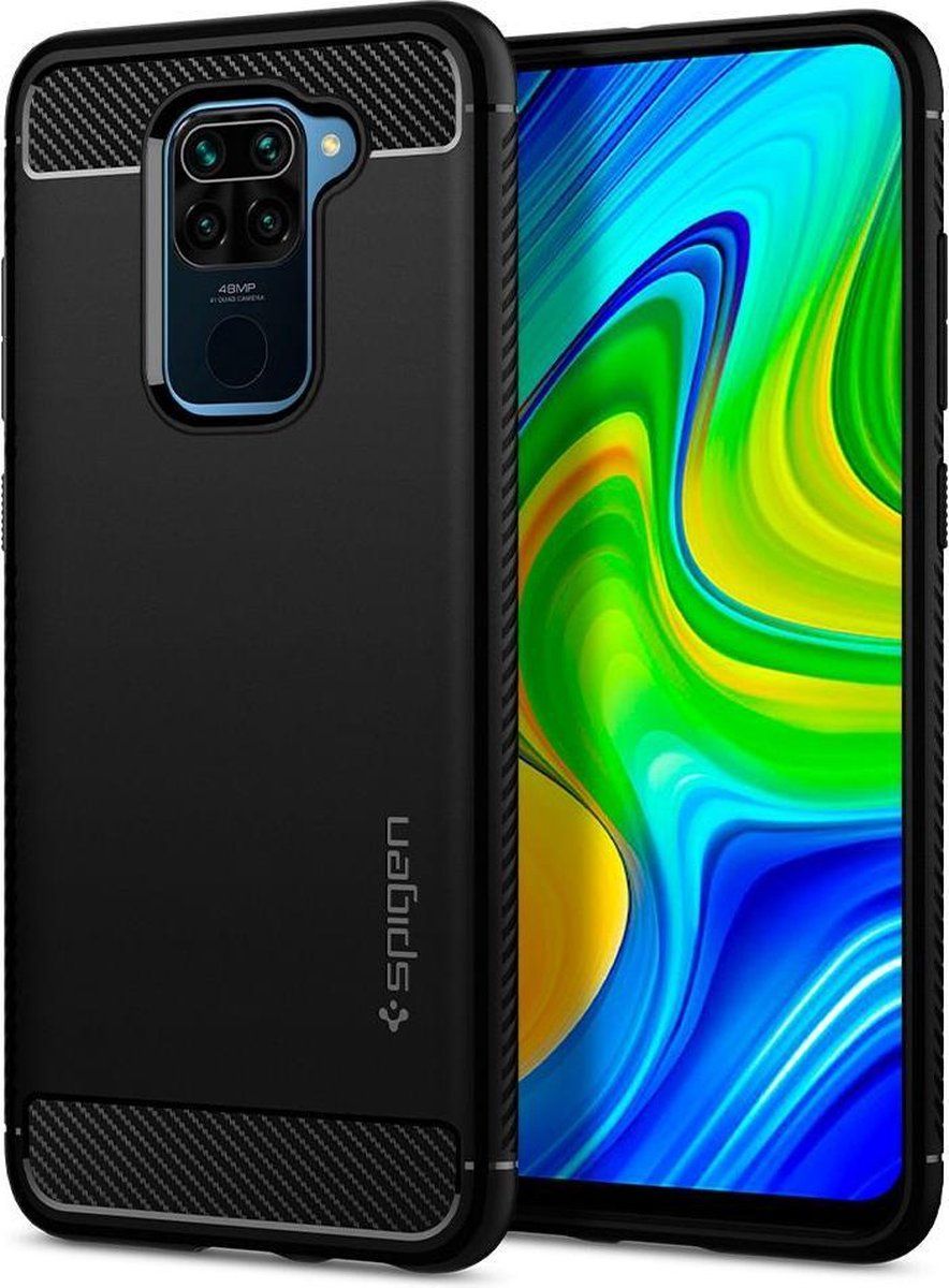 Spigen Rugged Armor Case Black Xiaomi Redmi Note 9