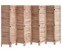 VEVOR Scheidingswand Scheidingsscherm Houtkleur 8-delig Opvouwbaar 325cm
