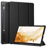 Fintie Slim hoesje voor Samsung Galaxy Tab S8 Plus 2022/S7 FE 2021/S7 Plus 2020 12,4 inch met S-pennenhouder, ultradunne lichtgewicht drievouwige standaardhoes automatisch waken/slapen, zwart