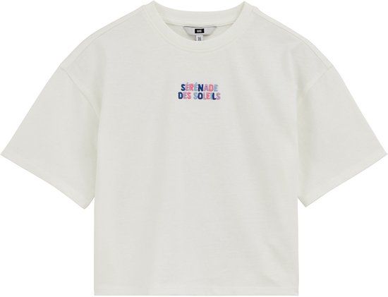 WE Fashion Meisjes T-shirt met tekst