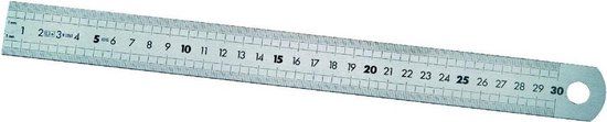 Het Melkmeisje MM722030 Maatlat - RVS - 30 cm