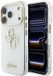 Guess Backcover hoesje voor Apple iPhone 18 Pro - 4G Script Metal - Wit