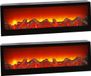Bellatio Decorations HI Sfeerhaarden - Set van 2x stuks - 10 LED lampjes - Warm Wit - 60 x 10 x 20 cm