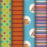 Clairefontaine 211400AMZC - Boîte de 10 Rouleaux Papier Cadeau - Papier Excellia 80g - 5x0,70m - Hiboux, Enfants, Rayures, Multicolore