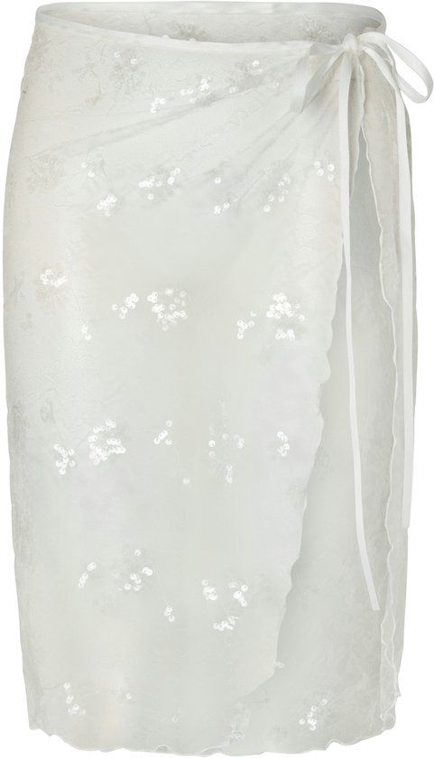 PIECES PCNATASJA LACE SARONG - Meisjes - One size - Bright White - Polyester