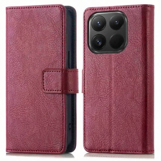 imoshion Hoesje - Geschikt voor Xiaomi 15T Pro - Luxe Bookcase - Bordeaux
