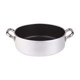 Pentole Agnelli ALSA2106S20 steelpan met handgrepen, aluminium, zilver, 20 cm