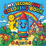 My Second Fun Coloring Book: Toddler Coloring Book with Easy, Thick Lines and Cute Illustrations for Kids Ages 2-6