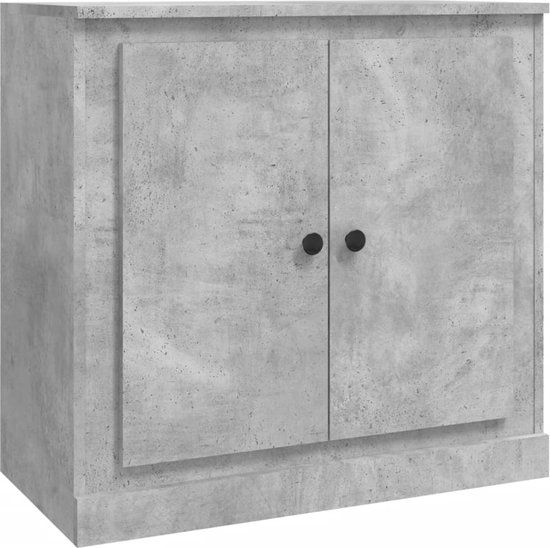 vidaXL Dressoir - 70x35,5x67,5 cm - Bewerkt hout - Betongrijs