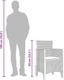 vidaXL Tuinstoel 4-delig Antraciet Polypropyleen