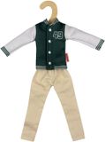 Heless modepop kledingset collegejasje en broek 29 cm poppenkleding