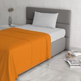 Trendy Chic Beddengoedset van 100% Katoen, Gemaakt in Italië, voor Eenpersoonsbed, Pompoen