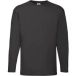 Fruit Of The Loom T-shirt Valueweight Noir à manches longues - S