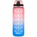 K-MART Waterfles 1 l sportwaterfles met motiverende tijdmarkering, vaatwasmachinebestendig, lekvrije drinkfles, BPA-vrij, niet giftig voor hardlopen, fietsen, sportschool, school en kantoor